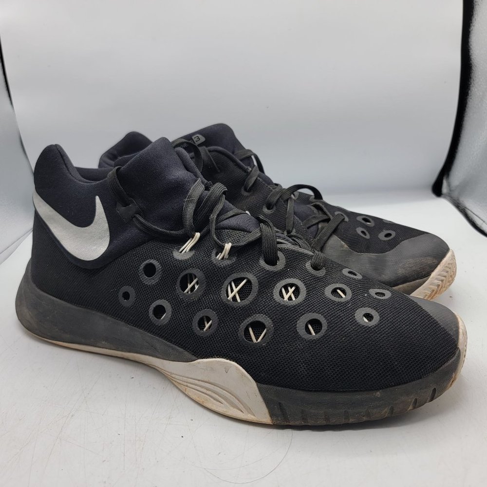 Nike Zoom Hyperquickness Mens 12.5 Basketball Sneakers Shoes Black 749883-001